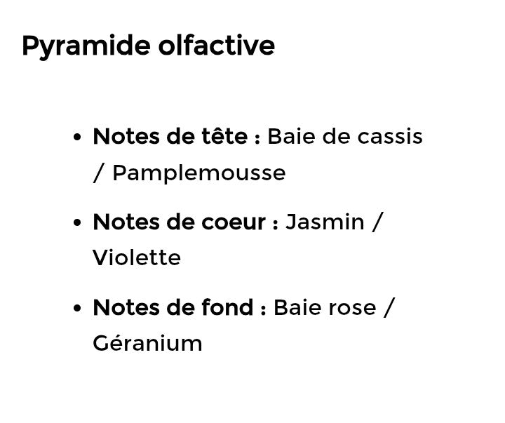 fondants parfumé cassis musquée