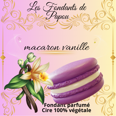 fondants parfumé macaron vanille