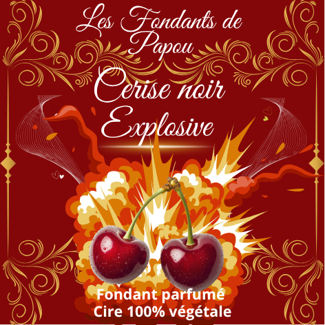 Bouquet + pot a crayon senteur cerise noir explosive 🍒