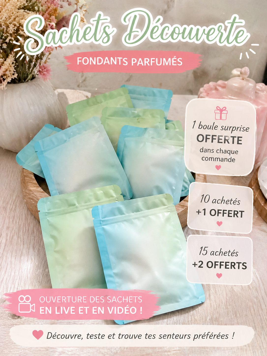 ✨ Sachets découverte – Fondants parfumés ✨