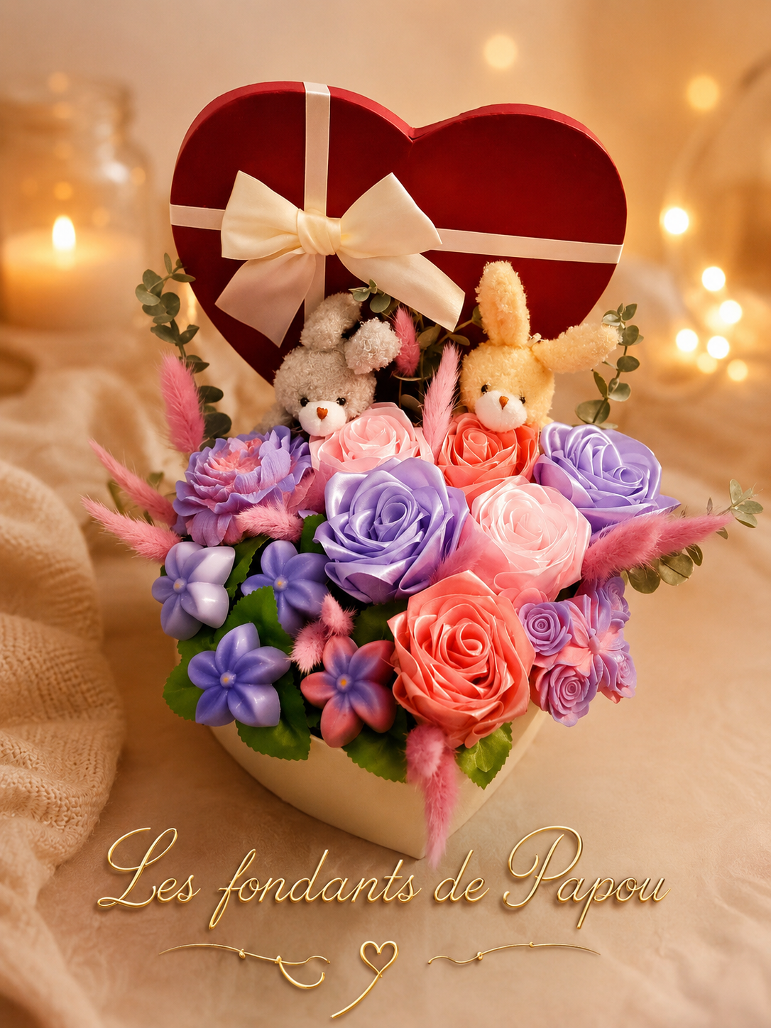 Coffret coeur L senteur violette